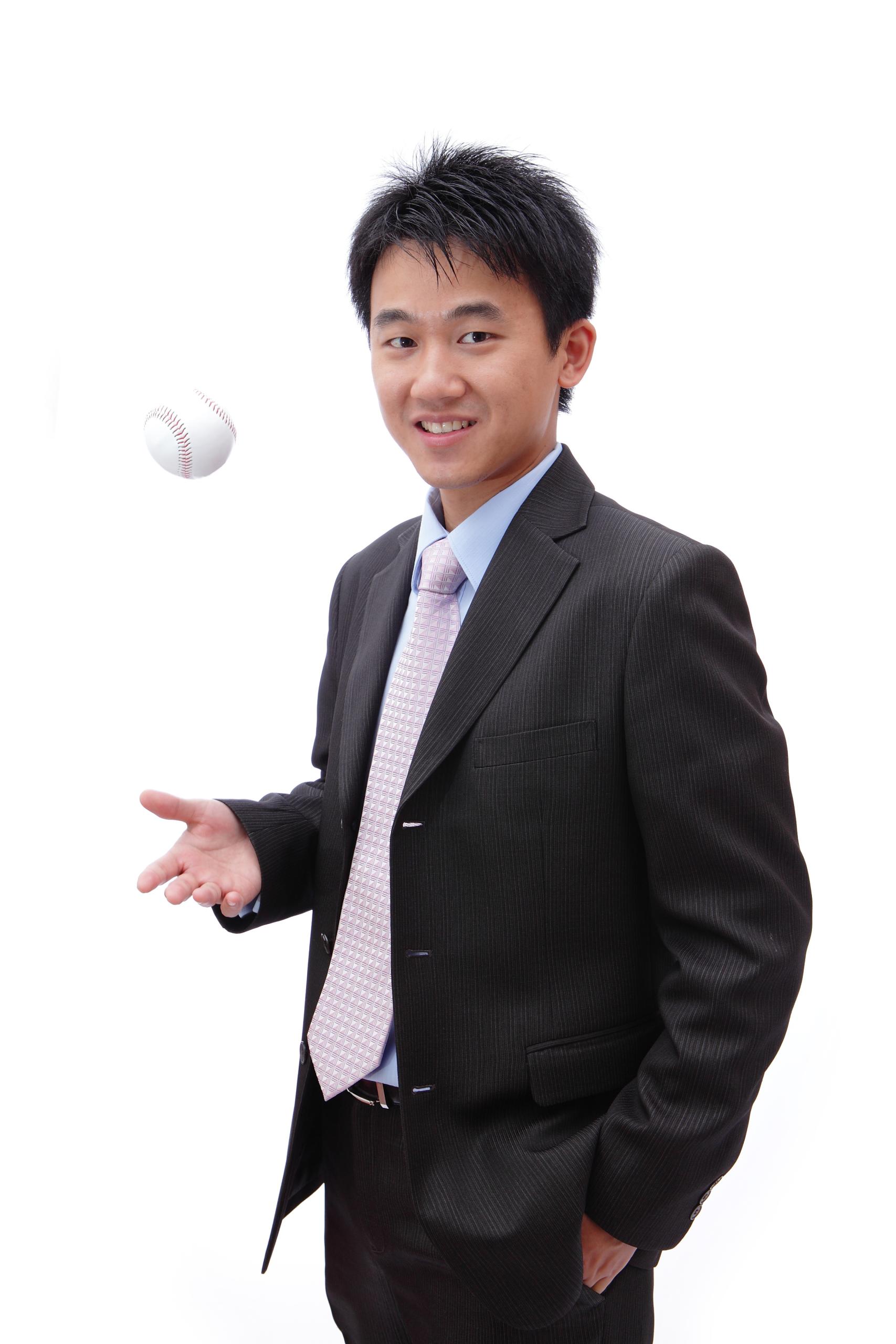 Successful Business Man With Baseball